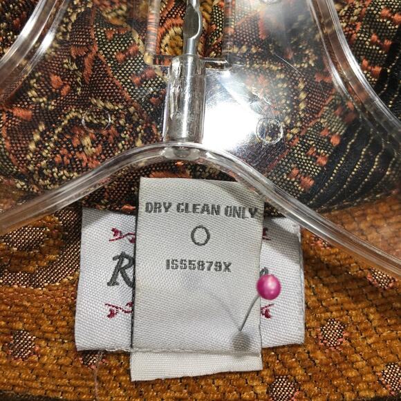 Renaissance Vintage Tapestry High Neck Long Sleeve Jacket Woman 2X - Picture 4 of 8